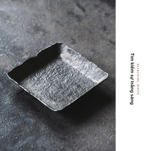 MIBAIYANWU | Khay Trà Handcrafted Rustic cho Hobin với Mẫu Đục
