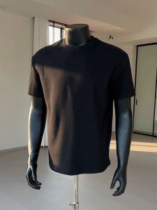 NANSSE | Loose Fit Black Cotton T-Shirt 320g