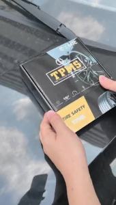 Tire Pressure Monitoring System Temperature Warning Fuel Save With 4 External Sensors Solar TPMS Car Tyre Pressure Monitor
