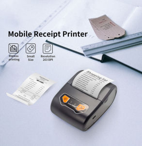 DRPDA Bluetooth Receipt Printer 58mm Portable Mini Pos System Handheld Thermal Printer Cash Bill For Retail Stores Cashier Topup Payhere Restaurants Ticket  Loyverse Resit