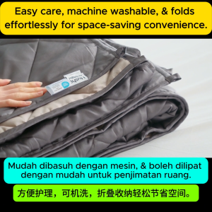 SG🚚] Gravity Weighted Premium Blanket Deep Sleep Stress & Pain Relief SG 1st Dual-Sided Soft Cooling For SG Hot Weather