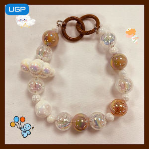 High-End Creative Crystal Pearl Mobile Phone Chain Cloud Shape Key Ring Short Style Unique Design Fashionable Womens Accessory