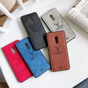 Zeallion Phone Case For [Oppo K3 K5 Realme X XT X2 X7 Pro Reno 10x zoom Ace Z 2 3 4 5 Q V5 6  C2 C11 C15 A1K A11X A9 A5 2020 Ace 7 SE 8 Pro 9 10 11 Pro+ GT5 GT Neo5 SE ] Vintage Deer Soft Canvas Weaving Elk Pattern Back Case