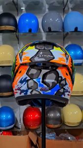 Helm Jitsu JStrike Half Face Solid Motif Scorpius Visor Iridium SNI