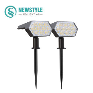 NEWSTYLE | 108 LED Outdoor Solar Lights Solar Spot Lights Landscape Spotlights 92 LED Adjustable Garden Decoraction Warm White Lamp IP65
