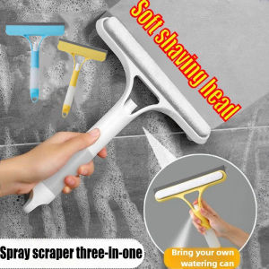 【BUY 1 TARE 1 】3 In 1Cleaning Wiper with Spray Bottle Multi-Functional Screen Window Dust Remover Double-Sided Window Cleaning Brush Screen Window Glass Cleaner Wipper Dust Remove Household Cleaning Brush With Long Handle