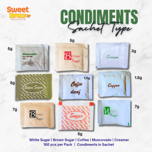 White Brown Sugar Creamer Coffee & Condiments (Sachet Type)