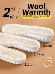 MICUI | Wool Heel Lift Shoe Pads Warm Thick