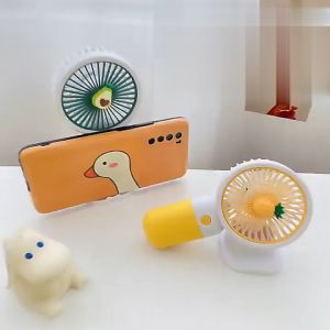 AI-C906 Kipas Angin Genggam Mini Portable Motif Buah Cute Fan USB Charge / Kipas Angin Mini Fan Bentuk Buah Lucu Import