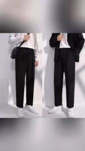 Mens suit pants summer casual anti-wrinkle nine points slimming pants Spring and autumn