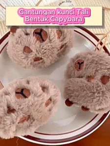 Ganci Tali Capybara Gantungan Kunci Hadiah Hiasan Tas Boneka Lucu Cute Doll Bag Charm Plush Keychain