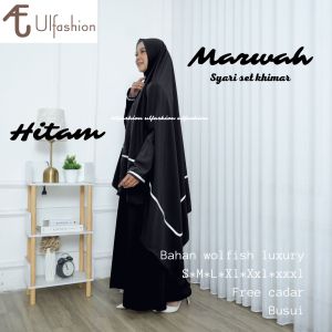 Gamis Set Syari Wanita // Gamis Cadar polos // Baju Wanita Syari bahan Wolfish Luxury FREE CADAR