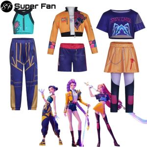(Super Fan) Demon Slayer Cosplay Baju Kpop Demon Hunter Cosplay Kids Costume Cosplay Costume K-POP Demon Slayer Mirajane Rumi Cosplay Anime Costume