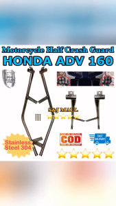 Honda ADV 160 Stainless Steel 304 Half Crash Guard Pair Motorcycle Crash Guard Protector Click Made Thailand