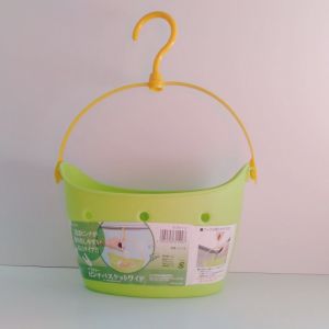 Bathroom Small Oval Laundry Basket Kitchen Balcony Clip Storage Basket Wall Mounted Basket Inomata 312765 Japan Made