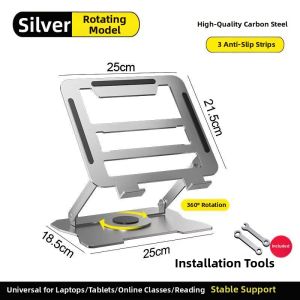 NAIFUNA | Laptop Stand Folding Rotatable Adjustable Height Cooling Rack