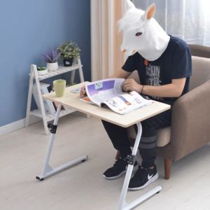 S1 Adjustable Foldable Easy Store Table Lift Laptop Modern Space Saver Bedroom Office Portable Computer Desk