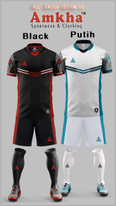 SETELAN BAJU SEPAK BOLA JERSEY FUTSAL VOLY Bisa Sablon DTF Nama Nomor Punggung Amkha Company