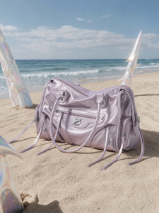 Jellytoyboy | Purple Large Capacity Crossbody Tote Bag