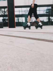 Roller Skates Adjustable Flashing Wheels Double Row 4 Wheels Adults Kids Anti-collision Shoe Shell