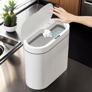 12L Motion Sensor Trash Can Touchless Motion-Sensor Induction Can Odor-SealingBattery-Powered Multi-Use For Kitchen Bedroom