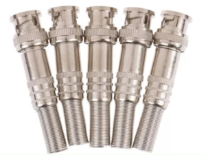 BNC Male Connector Spring Solder-Free for CCTV/DVR Devices