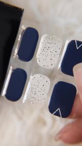 16 Miếng Dán Móng Tay Gel UV Bán Khô Dán Toàn Bộ Móng Có Keo Dính Dán Móng Chắc Chắn Dùng Trang Trí Móng Làm Đẹp Móng Nhanh Chóng
