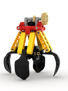 Domestic Engineer Mini Robot Building Blocks Gear Mechanism Technology Assembly Four-Petal Claw Teaching Set MOC Toys for Teens