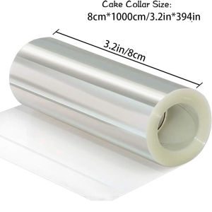 1 Roll Cake Surround Film DIY Bakeware Acetate Film Cake Decoration Heightening Transparent Collar Mousse Pastry Baking Tools