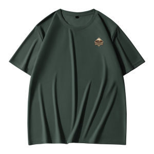 Baleno Mens 160g Dynamic Beaded Ice Short T-Shirt in Multiple Solid Colors with Versatile Straight Fit for Daily Use.9825201M1731