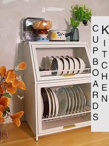 Kitchen Aid Dish Rack With Cover Plate Organizer Cabinet Aesthetic Dustproof Drainer Lagayan Ng Plato COD