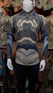 KEMEJA BATIK PRIA LENGAN PANJANG SERAGAM BATIK KANTOR KEMEJA SLIMFIT SAKU PASPOL SERAGAM BATIK TERBARU
