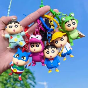 Crayon Shin Chan Keychain Cute and Exquisite Anime Doll Backpack Pendant Accessories Car Keychain Boy and Girl Birthday Gifts