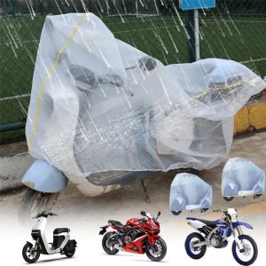 Motorcycle Raincover Electric Bike Dustproof Cover with Elastic Tightening Rope Universal EVA Waterproof Sun Protection All-Weather Shield Cover