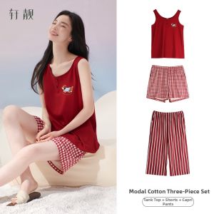 Modal Cotton Sleeveless Pajama Set