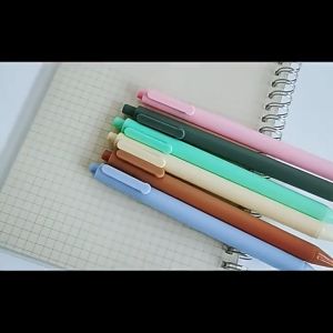 SK-A120 Pena Cetekan Macaroon Pulpen Warna Pastel Tinta Hitam Alat Tulis Sekolah Kantor