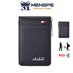 MENSPE Mens Short Wallet Card Purse RFID Wallet Multi-Functional Wallet Multi-Card Position ID Credit Cards Holders Coin Bag  Business Wallets Zipper Wallet