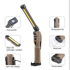 [Mới Arrival]VIRWIR Đèn Làm Việc Gấp Gọn COB Hai Mặt Nguồn Sáng 3 Nguồn Chống Nước IPX4 Có Nam Châm Mạnh Sạc Lại Được Đèn Pin Khẩn Cấp Đèn Kiểm Tra 7 Chế Độ Chiếu Sáng