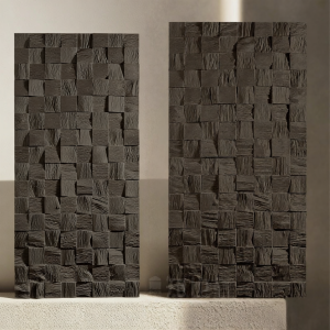 BEIQIVI | PU Imitation Wood TV Background Decorative Panels With Mosaic Design