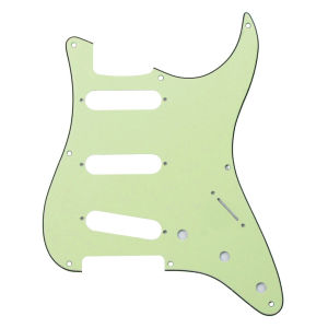 FLEOR | FLEOR Plastic Vintage 8-Hole ST Guitar Pickguard SSS Mint Green 3Ply Scratch Plate Pick Guard