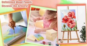 Unfinished Square Wood Panels20x20cm/8x8" Blank Wooden Canvas Cradled Painting Panel Boards for CraftDrawingWood Burning
