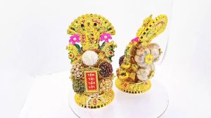 Tháp Tỏi Ông Địa Đậu Ngũ Cốc Thần Tài Song Ngư - TỎI CÁT TƯỜNG