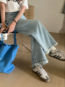 imimtuan | Quần Jeans Đùi Rộng Cổ Điển Dáng Xòe