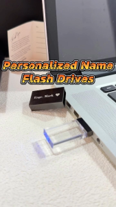 Personalized Name Metal Flash Drives Glowing Crystal 32GB USB High Speed U Disk Data Storage OTG Cables Gift Box
