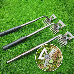 2 In 1 Garden Weeding Tool Manual Weed Grass Rooting Tool Puller Shovel Weeding Removal Hand Gardening Loose Soil Tools