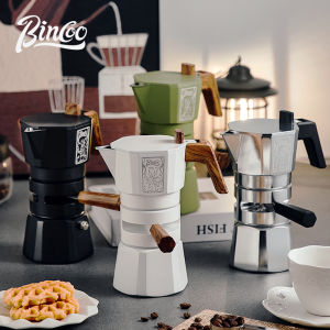 Bincoo Espresso Coffee Pot Double Valve Moka Pot Constant Temperature 100ml Coffee Accessories Italian Coffee Macine for Home