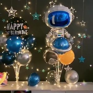 Astronaut Foil Balloon Outer Space Rocket Spaceship Theme Star Wars Jedi Moon Ufo Galaxy Balloons Nasa Pilot Roket Belon