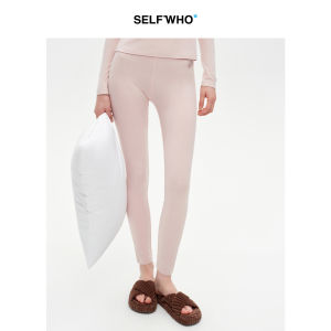 Wool Blend Color Block Embroidered Elastic High-Waist Lift Leggings