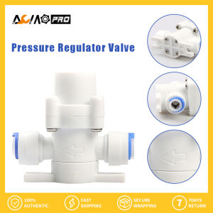 AumoPro 1PC 1/4" OD Tube Quick Pushfit Pressure Reducing Regulator Filter Valve for RO Water Purifier Accessories Tap Water Pressure Reducing Regulator Regulator Pressure Stabilizing Valve