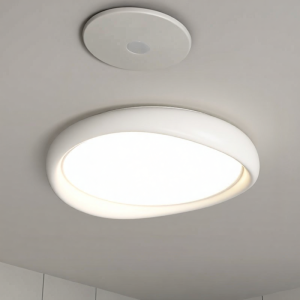 HUANGJIANG | Full Spectrum Eye Protection Ceiling Light Modern Simple Cream Style